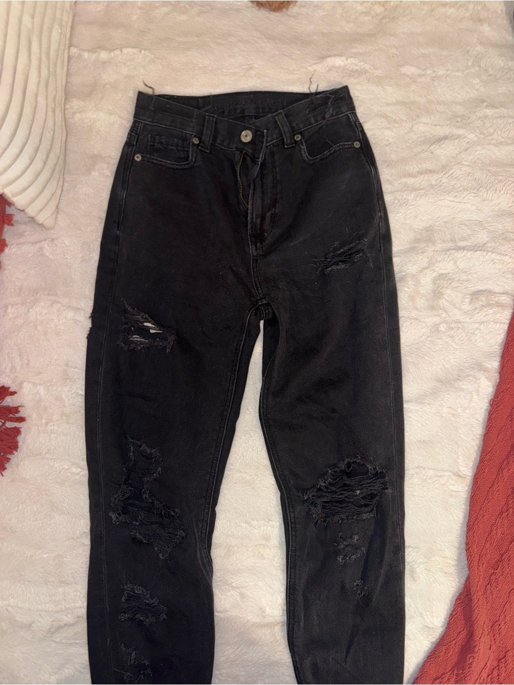 American Eagle Outfitters Charcoal Black High-Rise Jeans